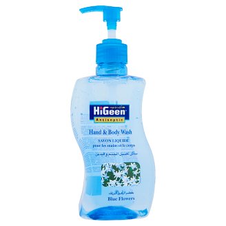 HiGeen Antiseptic Blue Flowers antibakteriális hatású folyékony szappan és tusfürdő 500 ml