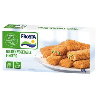FRoSTA gyorsfagyasztott zöldséges rudak sárgarépával, zöldborsóval, edámi sajttal panírban 300 g