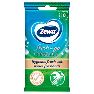 Zewa Fresh To Go Protect nedves kéztisztító kendő 10 db