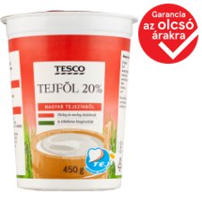 Tesco Sour Cream 20% 450 g