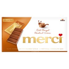 Merci Dark Chocolate Bar with Hazelnut Cream 112 g