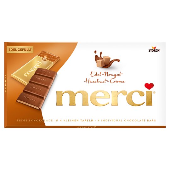 Merci mogyorókrémes táblás csokoládé 112 g