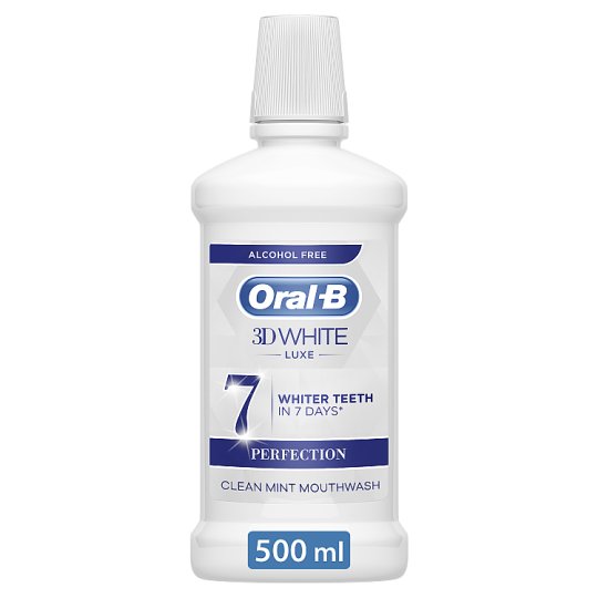 Oral-B 3D White Luxe Perfection Alkoholmentes Szájvíz, 500 ml