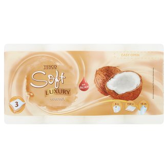 Tesco Soft Luxury Coconut toalett papír 3 rétegű 8 tekercs