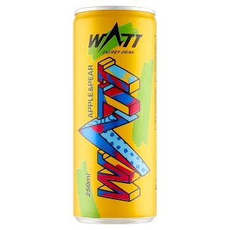 Watt koffein és vitamintartalmú alma-körteízű szénsavas energiaital 0,25 l