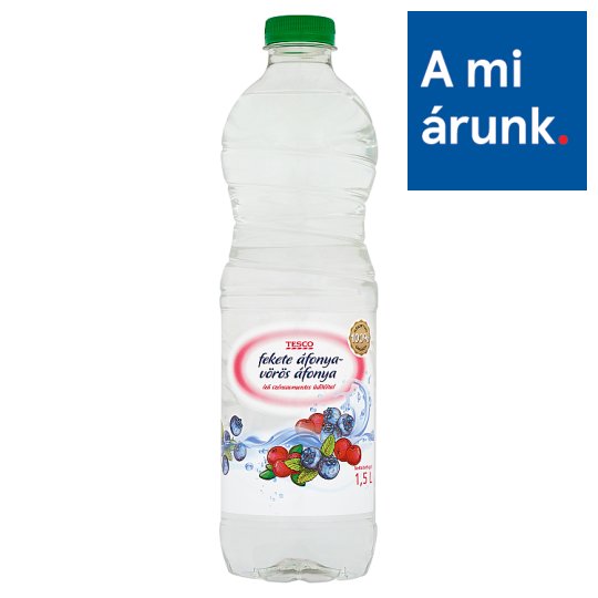 Tesco fekete áfonya és vörös áfonya ízű energiaszegény, szénsavmentes üdítőital 1,5 l