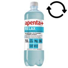 Apenta+ Relax Blackcurrant-Cranberry-Hibiscus Flavoured Non-Carbonated Drink with Vitamins 750 ml