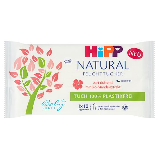 Hipp Babysanft Natural Scented Wet Wipes 10 pcs Tesco Online, Tesco