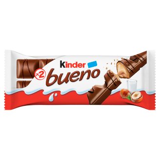 Kinder Bueno tejcsokoládéval bevont tejes-mogyorós töltésű ostya 2 db 43 g