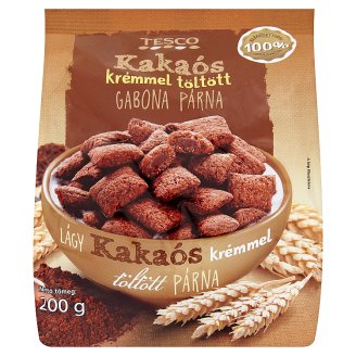 Tesco kakaós krémmel töltött gabona párna 200 g