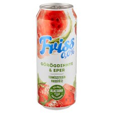 Friss 0,0% görögdinnye és eper ízű üdítőital és alkoholmentes malátaital keveréke 0,5 l
