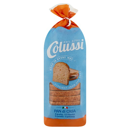Colussi Pan di Casa Bread with Wheat, Barley, Rice, Rye, Spelt Flours, Palm Oil and Dextrose 400
