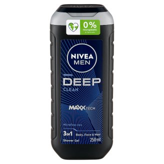 NIVEA MEN Deep Clean tusfürdő tusoláshoz, arc- és hajmosáshoz 250 ml