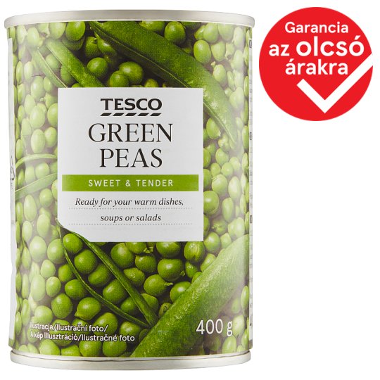 Tesco Green Peas 400 g