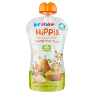 HiPP HiPPiS BIO banán-körte-mangó gyümölcspép 4 hónapos kortól 100 g