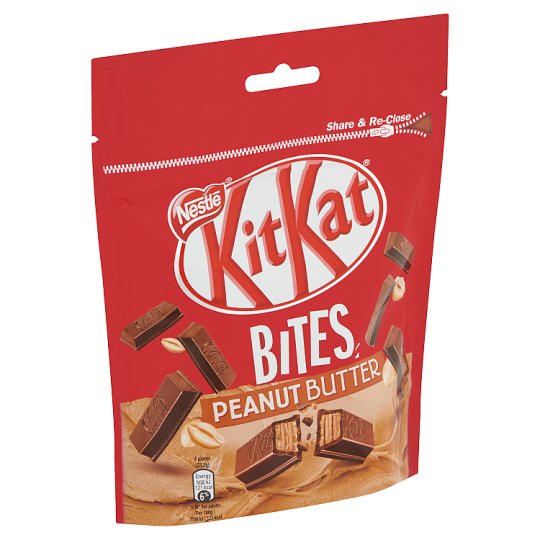 KitKat Bites Peanut Butter földimogyorós krémmel töltött ropogós ostya tejcsokoládéban 104 g