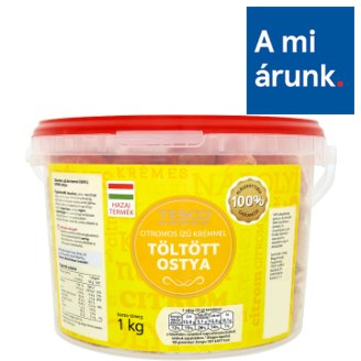 Tesco citromos ízű krémmel töltött ostya 1 kg