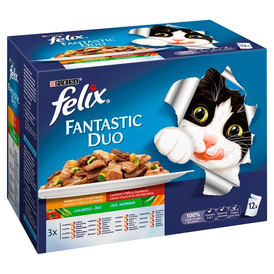 Felix Fantastic Duo Home Selection Wet Cat Food in Aspic with Vegetable