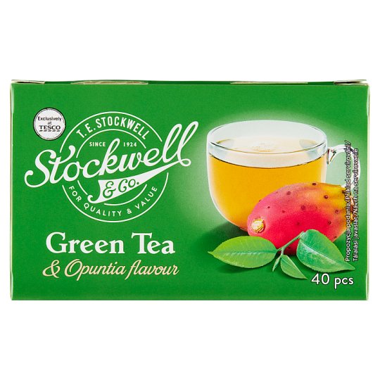 Stockwell & Co. Aromatized Opuntia Flavoured Green Tea in Bags 40 Tea Bags 70 g Tesco Online