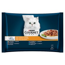 Gourmet Perle Mini Fillet in Sauce Complete Pet Food for Adult Cats 4 x 85 g (340 g)