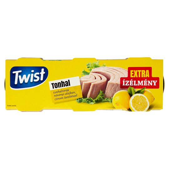 Twist Tuna in Vegetable Oil with Lemon Flavour 3 x 80 g