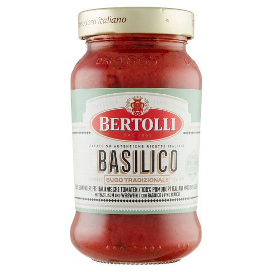 Bertolli Basilico paradicsomos tésztaszósz bazsalikommal és extra szűz olívaolajjal 400 g