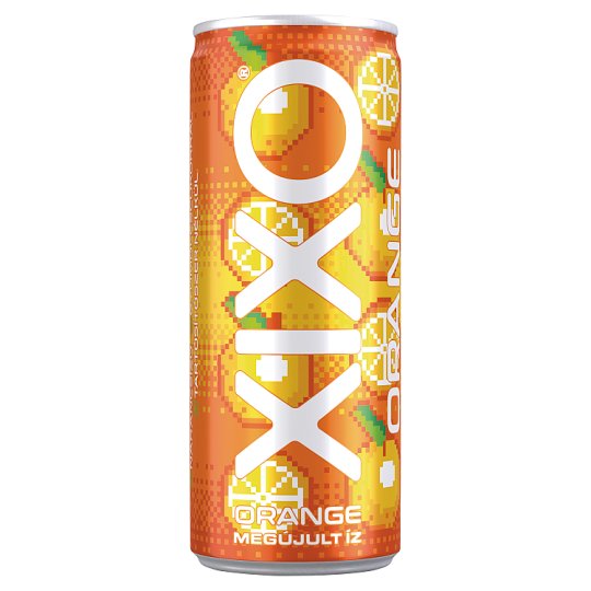 XIXO Orange narancsízű, csökkentett energia- és cukortartalmú szénsavas üdítőital 250 ml