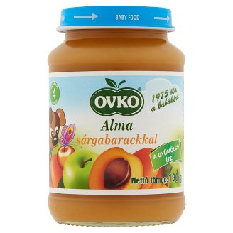 Ovko alma sárgabarackkal bébidesszert 4 hónapos kortól 190 g