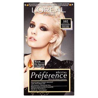 L'Oréal Paris Préférence 102 Extra Világos Gyöngyszőke prémium ultra-ellenálló hajfesték