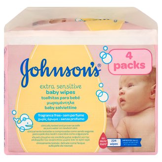 Johnson's Extra Sensitive baba törlőkendő 224 db