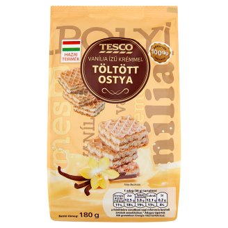 Tesco vanília ízű krémmel töltött ostya 180 g