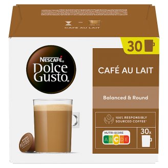 Nescafé Dolce Gusto Café Au Lait Café Con Leche teljes tejpor azonnal oldódó kávéval 30 db 300 g
