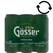 Gösser Premium minőségi világos sör 5% 6 x 500 ml 