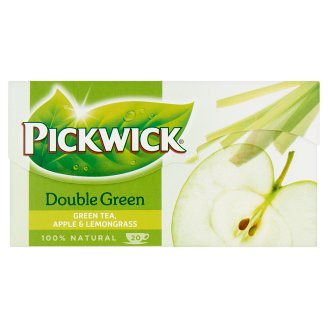 Pickwick Double Green almaízű zöld tea indiai citromfűvel 20 filter 30 g