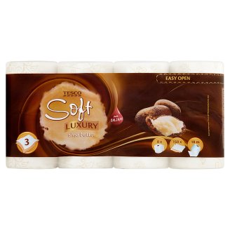 Tesco Soft Luxury Shea Butter toalett papír 3 rétegű 8 tekercs