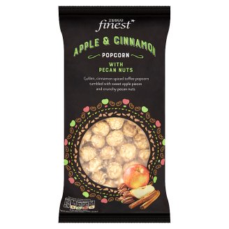 Tesco Finest karamell ízesítésű pattogatott kukorica fahéjjal, pekándióval és almadarabokkal 170 g