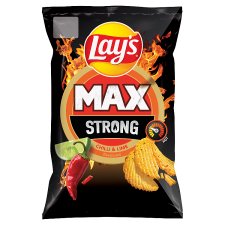 Lay's Strong csípőspaprika- és limeízű burgonyachips 120 g