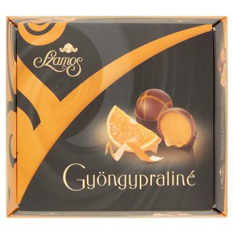 Szamos Gyöngypraliné narancsos krémmel töltött tejcsokoládé golyó db 125 g