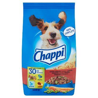 Chappi teljes értékű eledel felnőtt kutyák számára marhahússal, baromfihússal és zöldségekkel 500 g