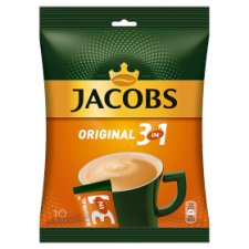 Jacobs Original 3in1 azonnal oldódó kávéitalpor cukorral, kávéfehérítővel 10 db 152 g