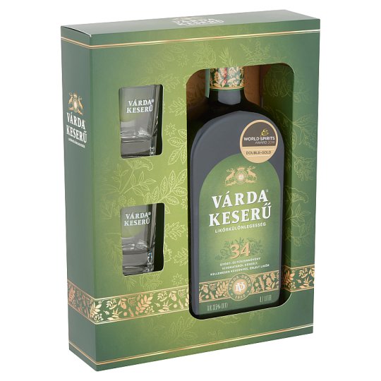 Várda Keserű Bitter Liqueur Speciality 37,5% 0,7 l + 2 Glasses