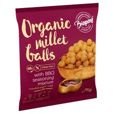 Biopont Organic Gluten-Free Extruded Millet Balls with Barbecue Seasoning Mixture 75 g