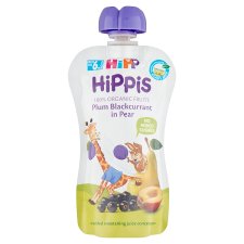 HiPP HiPPiS BIO szilva-feketeribizli körtében gyümölcspép 6 hónapos kortól 100 g