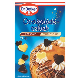 Dr. Oetker Csokoládészívek ét-fehér 72 db 45 g