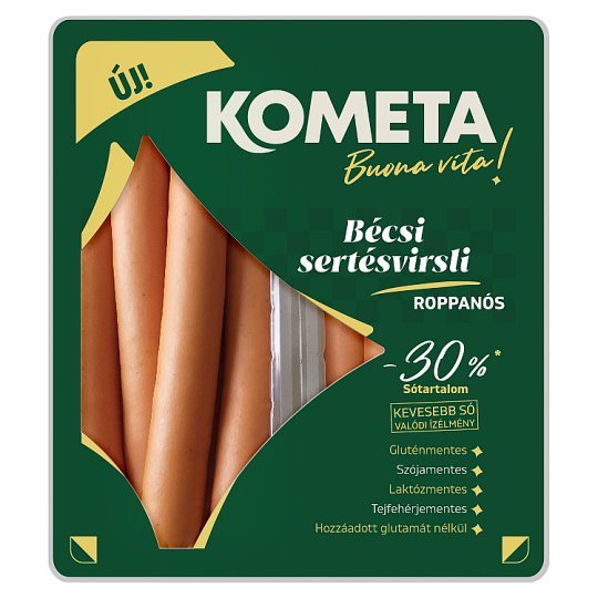 Kometa Ínyenc Crunchy Viennese Sausage Smoked with Beech Wood 400 g