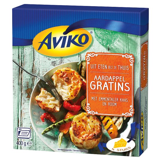 Aviko QuickFrozen Potato Gratins with Emmental Cheese 4 pcs 400 g Tesco Online, Tesco From