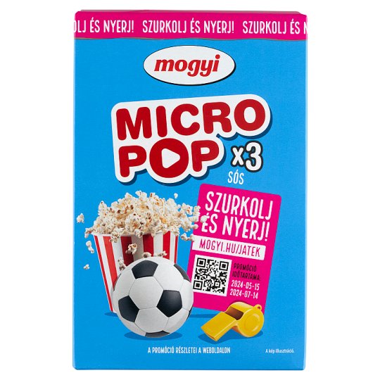 Mogyi Micro Pop Salted Microwave Popcorn 3 x 100 g