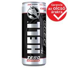 HELL Zero tuttifruttiízű, koffeintartalmú, szénsavas, alkoholmentes ital édesítőszerekkel 250 ml