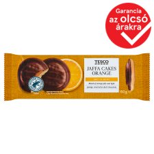 Tesco étcsokoládéval bevont piskótatallér narancsos zselével 150 g