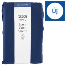 Tesco Home Easy Care Dark Blue Sheet 220 x 200 cm